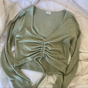Wilfred Free Sage Green Crop Top